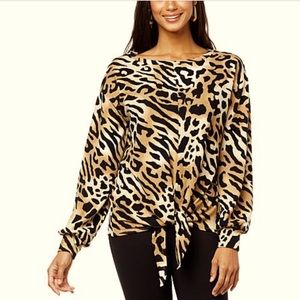 NWOT, LEOPARD TOP, SZ MED